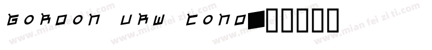 gordon urw cond字体转换
